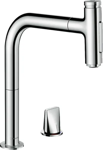 Hansgrohe Metris Select M71 2-Loch Einhebel-Küchenmischer 200 (chrom)