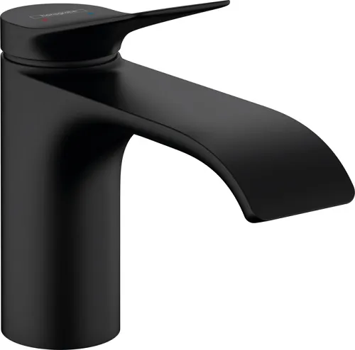 Hansgrohe Vivenis Einhebel-Waschtischmischer 80 mit Zugstangen-Ablaufgarnitur (mattschwarz)