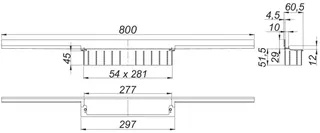 Dallmer Duschrinne CeraWall Individual 800 mm – Bild 2