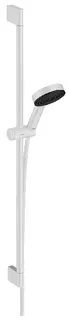Hansgrohe Pulsify Select Brauseset 105 3 Strahlarten, Relaxation, Brausestange 90 cm (mattweiß)