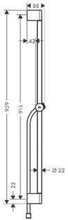 Hansgrohe Unica Pulsify Brausestange 65 cm mit Halter und Brauseschlauch – Bild 2