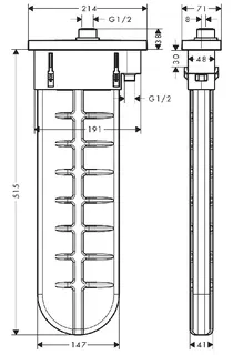 Hansgrohe sBox Fertigset eckig, für Badewanne (mattschwarz) – Bild 2