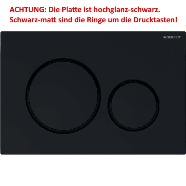 Geberit Betätigungsplatte Sigma20 (schwarz, schwarz matt)