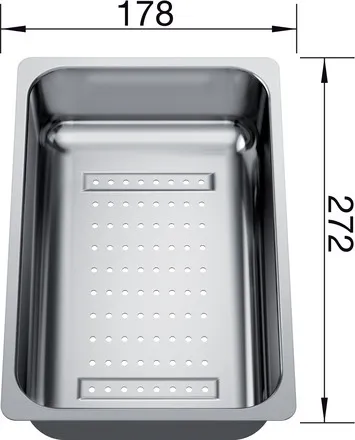 Blanco Edelstahlresteschale gelocht LEXA 6 S, ZIA 6 S, Edelstahl