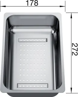 Blanco Edelstahlresteschale gelocht LEXA 6 S, ZIA 6 S, Edelstahl