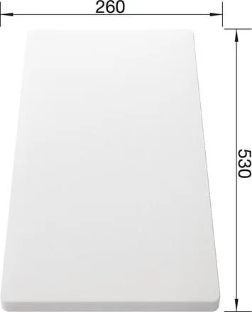 Blanco Schneidbrett aus hochwertigem Kunststoff MEDIAN weiß 530 x 260