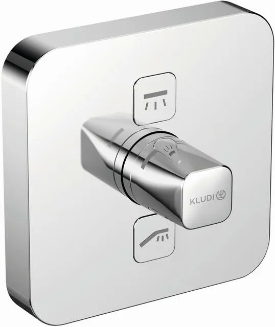 Kludi UP-Wanne-/Brause-Armatur PUSH, Feinbau-Set mit Funktionseinheit soft edge, chrom