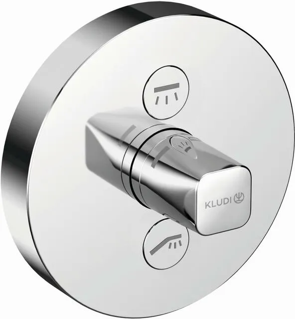 Kludi UP-Wanne-/Brause-Armatur PUSH, Feinbau-Set mit Funktionseinheit rund, chrom