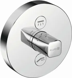 Kludi UP-Wanne-/Brause-Armatur PUSH, Feinbau-Set mit Funktionseinheit rund, chrom