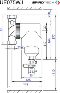 SPIROTRAP MB3 Schlammabscheider 3/4 IG 1,26 m3/h, 0,36 l – Bild 2
