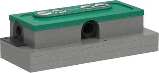 Hansgrohe Grundkörper uBox universal für Duschrinnen Ablaufgehäuse, flach