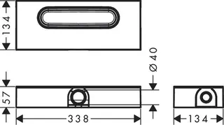 Hansgrohe Grundkörper uBox universal für Duschrinnen Ablaufgehäuse, flach – Bild 2
