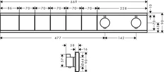 Hansgrohe Fertigmontageset RAINSELECT für Unterputz-Thermostat, 5 Verbraucher chrom – Bild 2