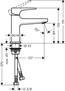 Hansgrohe METROPOL 100 Waschtisch Armatur, für Handwaschbecken, brushed bronze – Bild 2