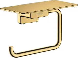 Hansgrohe AddStoris Papierrollenhalter, mit Ablage, polished gold