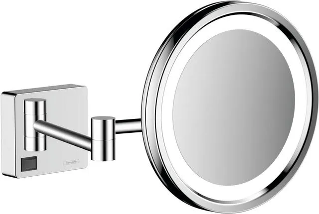 Hansgrohe AddStoris Kosmetikspiegel, mit LED Leuchte, chrom