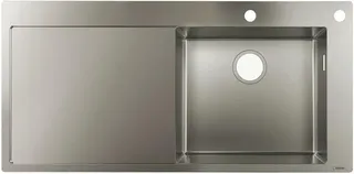 Hansgrohe Einbauspüle 450, mit Abtropffläche links,S717-F450 edelstahl