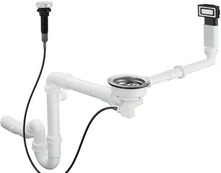 Hansgrohe Automatische Ab-/Überlaufgarnitur D14-11, für Einzelbecken Edelstahl
