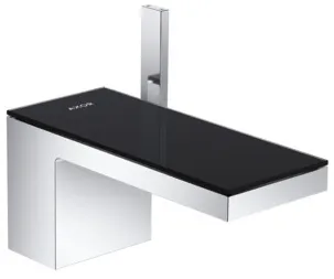 Hansgrohe AXOR MYEDITION 70 Waschtisch Armatur, mit Platte chrom/Schwarzglas