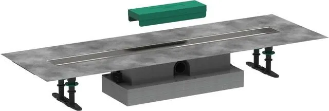 Hansgrohe Komplettset uBox universal, für Duschrinnen Fertigsets, flach 800mm