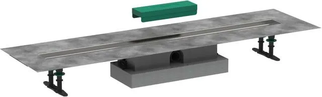 Hansgrohe Komplettset uBox universal, für Duschrinnen Fertigsets, flach 1000mm