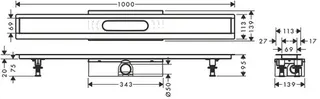 Hansgrohe Komplettset uBox universal, für Duschrinnen Fertigsets, Standard 1000mm – Bild 2