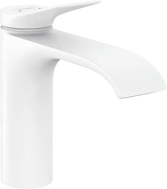 Hansgrohe VIVENIS 110 Waschtisch Armatur, mit Ablaufgarnitur, mattweiß