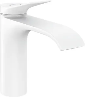 Hansgrohe VIVENIS 110 Waschtisch Armatur, mit Ablaufgarnitur, mattweiß