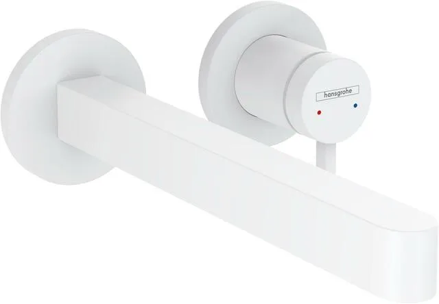 Hansgrohe FINORIS Fertigset für 2-Loch-Waschtischarmatur Auslauf 225mm, mattweiß