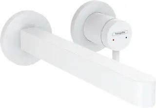 Hansgrohe FINORIS Fertigset für 2-Loch-Waschtischarmatur Auslauf 225mm, mattweiß