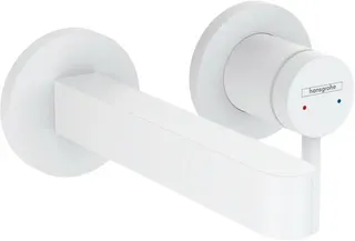 Hansgrohe FINORIS Fertigset für 2-Loch-Waschtischarmatur Auslauf 165mm, mattweiß