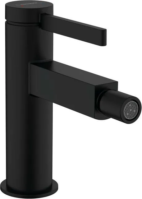 Hansgrohe FINORIS Bidet Armatur, mit Push-Open Ablaufgarnitur, mattschwarz