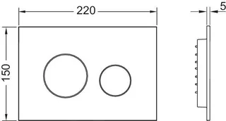 Tece Loop WC-Betätigungsplatte für Zweimengentechnik (weiß) – Bild 2