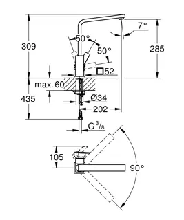Grohe Sail Cube Spültisch Küchen Armatur, chrom – Bild 2