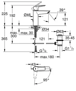 Grohe Start Waschtisch Armatur, M-Size, mit Ablaufgarnitur, chrom – Bild 2