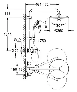 Grohe Vitalio Joy 260 Duschsystem mit Einhandmischer – Bild 2