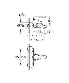 Grohe Feel Badearmatur, Aufputz, chrom – Bild 2