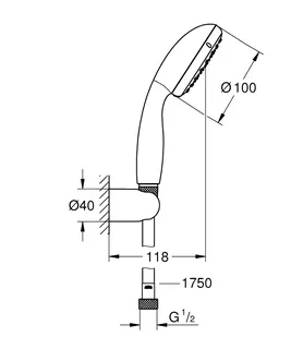 Grohe Vitalio Start 100 Wandhalterset 2 Strahlarten – Bild 2
