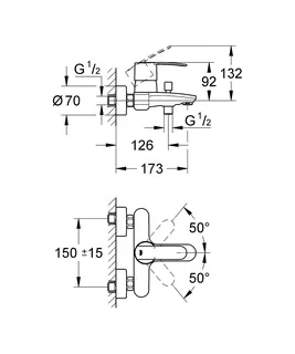 Grohe Wave Cosmopolitan Badearmatur, Aufputz, – Bild 2