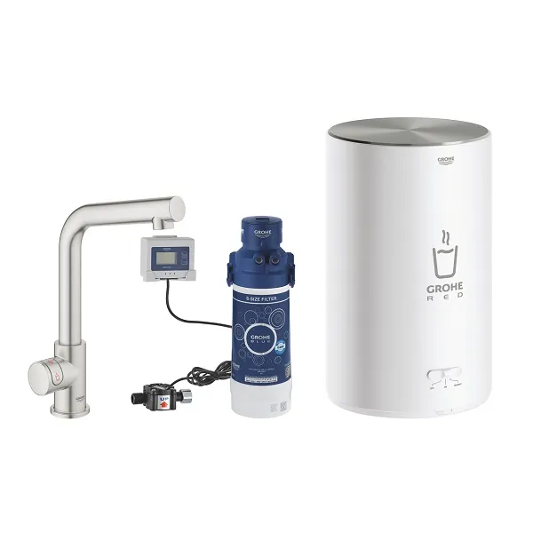 GROHE Red Mono Standventil und Boiler Größe M, supersteel