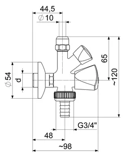 Schlösser KOMBI-ECKVENTIL, 1/2", DVGW – Bild 2