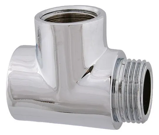 Schlösser Messing T-Stück 1/2" mit AG x IG x IG