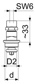 Schlösser Knebel Oberteil für Auslaufventil, 1" – Bild 2