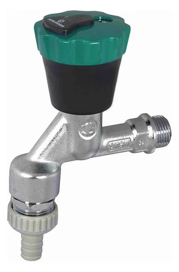 Schlösser Auslaufventil, mit Wasser safe Oberteil, abschliessbar, mit Rohrbelüfter, 1/2", matt verchromt