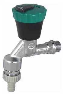 Schlösser Auslaufventil, mit Wasser safe Oberteil, abschliessbar, mit Rohrbelüfter, 1/2", matt verchromt