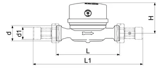 Schlösser Wasserzähler, Einstrahl Etagenzähler, für Kaltwasser, 3/4", 80 mm, inkl. Eichgebühr – Bild 2
