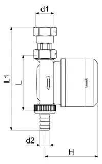 Schlösser Zapfhahnzähler, mit Haube, für Kaltwasser, 3/4" x 1/2", inkl. Eichgebühr – Bild 2