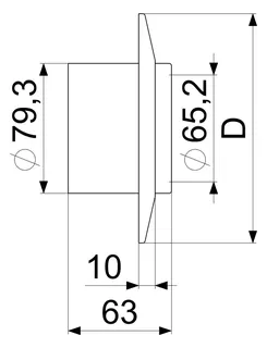 Schlösser Rosette RTI, 2-teilig, für Wasserzähler, 140 mm – Bild 2