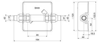 Schlösser Unterputz Einbaukasten, kombinierter Löt- und Gewindeanschluss, 15 mm x 1/2" – Bild 2