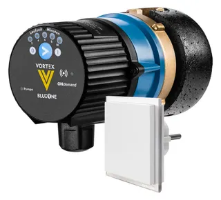 Vortex Pumpe BWO 155 R MA mit ONdemand-Modul, externem Funkschalter, Isolierschale, ECM-Kugelmotor mit Drehzahleinstellung